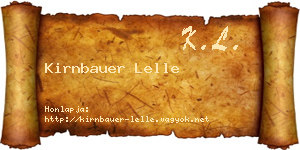 Kirnbauer Lelle névjegykártya